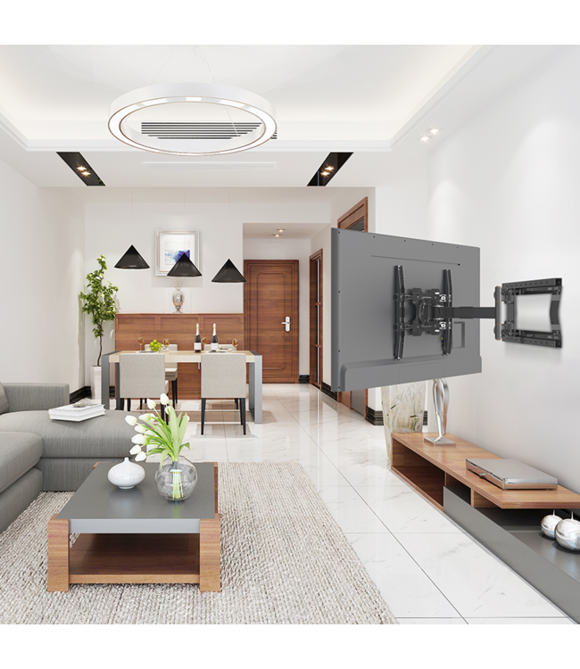 DQ Wall-Support 2e Kansje Hercules 2.0 80 cm Flex VESA 400 TV Beugel zwart