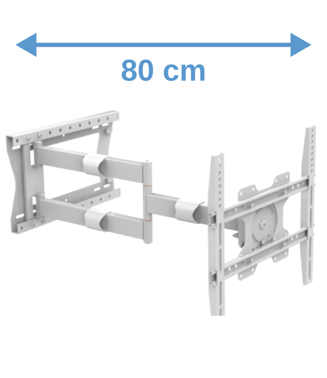 XTRARM 2e Kansje Tantal 80 cm Flex VESA 400 TV Beugel wit