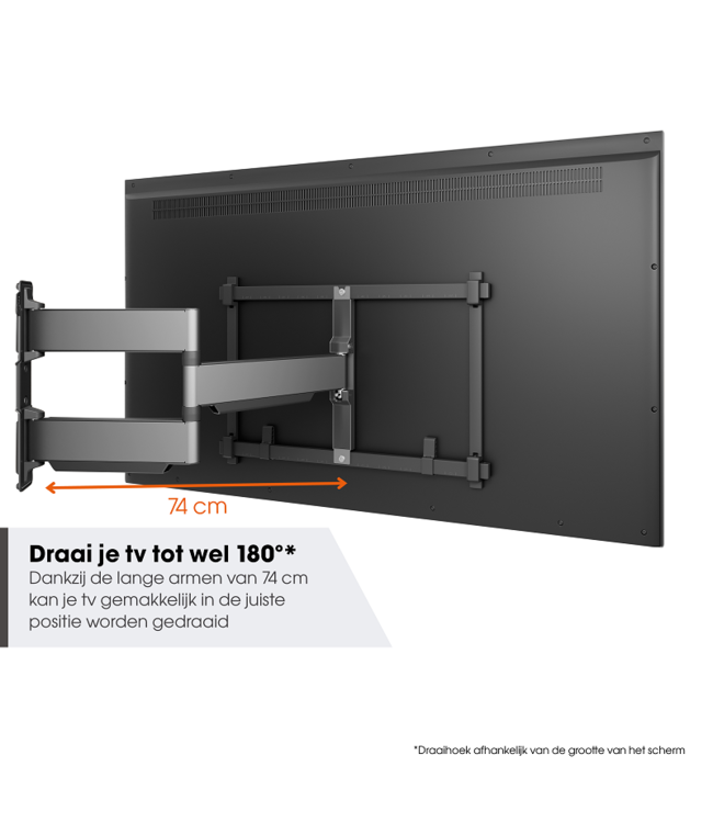 Vogel's TVM 5845 Draaibare tv-beugel  55 -100 inch platinumgrijs