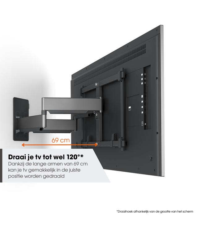 Vogel's TVM 5855 Draaibare tv-beugel  55 -100 inch platinumgrijs