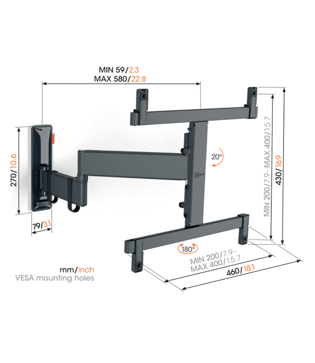 Vogel's TVM 3465 FULL MOTION+ M MOUNT OLED