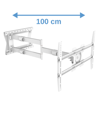  XTRARM Crius 100 cm Rotate VESA 600 TV Beugel wit