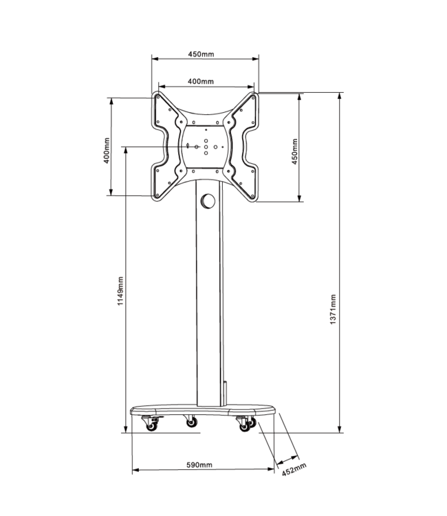 XTRARM TV stand Flora Black - Copy - Copy - Copy - Copy - Copy - Copy - Copy