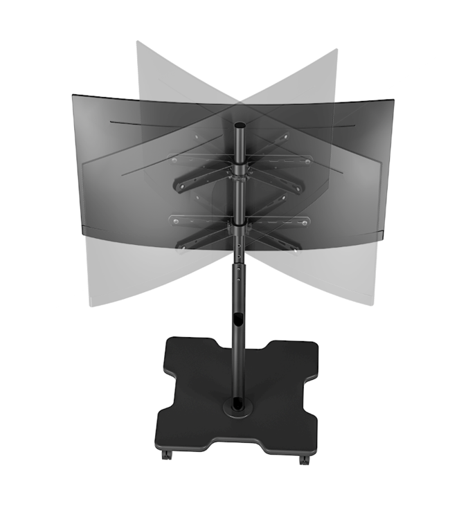 XTRARM Arius TV floorstand black - Copy - Copy