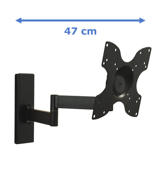 DQ Wall-Support Rotate Triple M Black TV Wall Bracket