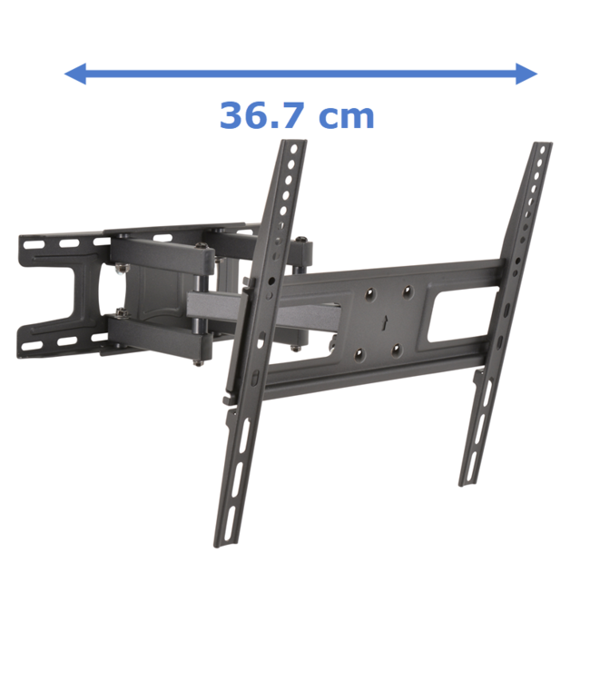 DQ Wall-Support Alpha Serie Double 400 Draai- en Kantelbare TV Beugel Zwart