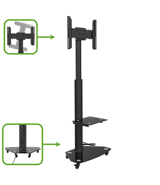  XTRARM TV standaard Cosmo zwart - Copy - Copy - Copy