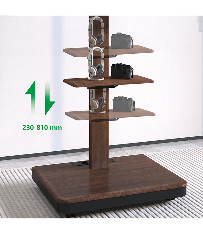 XTRARM TV standaard Elite manueel zwart/walnoot