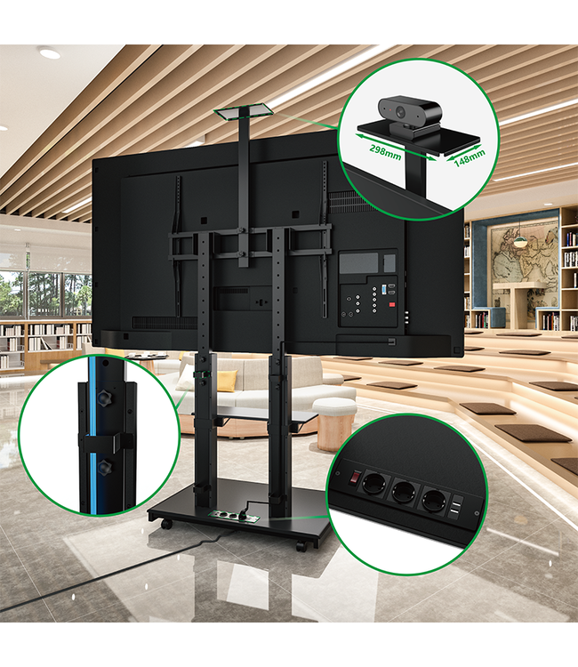 XTRARM XTRARM TV standaard Duolite manueel zwart