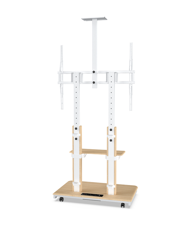 XTRARM TV standaard Duolite manueel wit/beuken