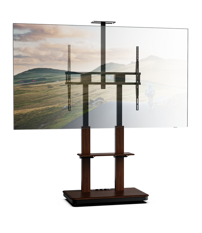 XTRARM TV standaard Duolite elektrisch zwart/walnoot