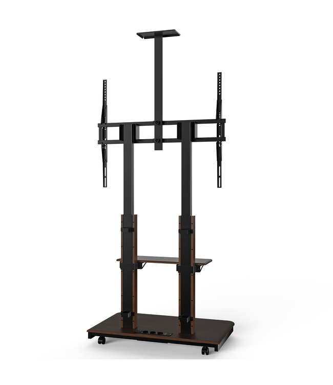 XTRARM TV standaard Duolite elektrisch zwart/walnoot