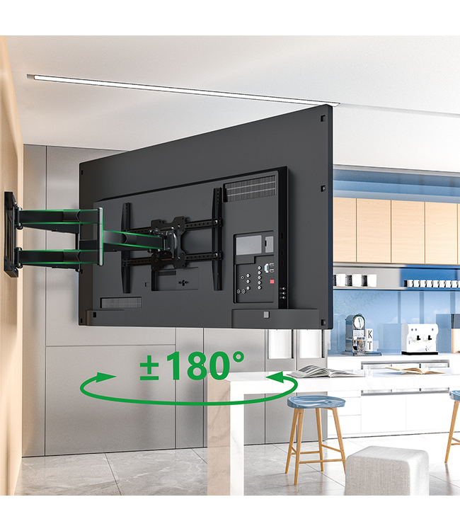 XTRARM Cratos 80 cm double Rotate VESA 600 TV beugel zwart