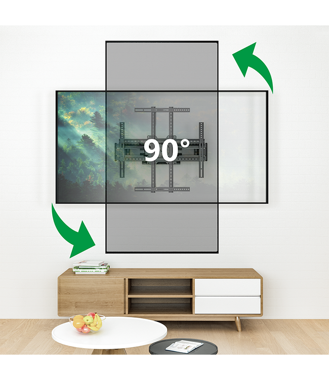 XTRARM Cratos 80 cm double Rotate VESA 600 TV beugel zwart