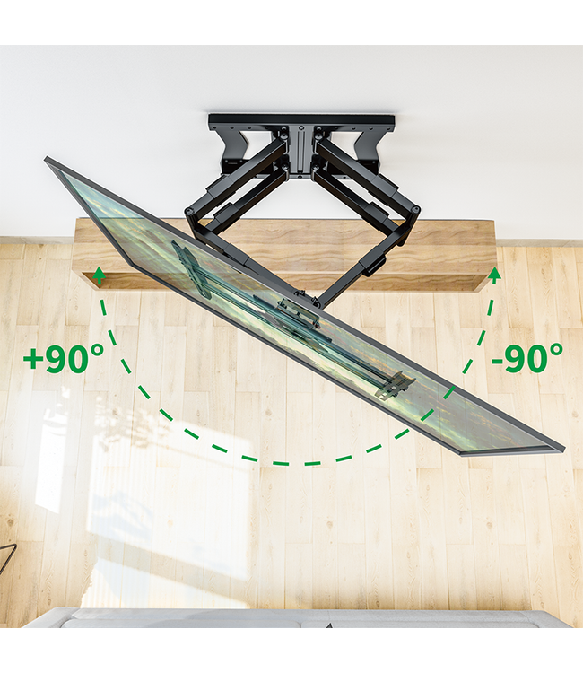 XTRARM XTRARM Cratos 80 cm double Rotate 600 TV beugel zwart