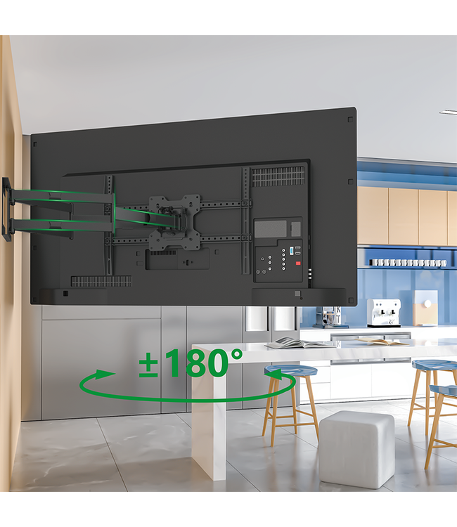 XTRARM Cratos 120 cm double Rotate VESA 600 TV beugel zwart