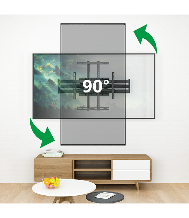 XTRARM XTRARM Cratos 120 cm double Rotate 600 TV beugel zwart