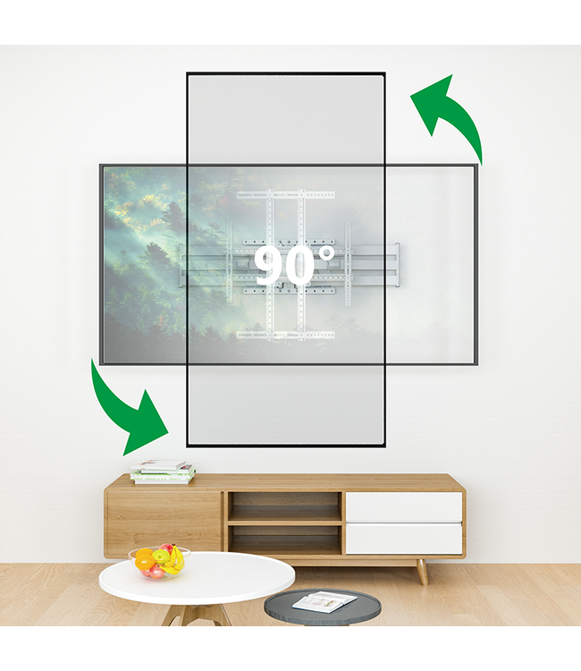 XTRARM XTRARM Cratos 120 cm double Rotate 600 TV beugel wit