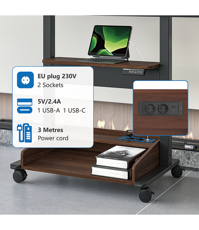 DQ Wall-Support CT-FT TV Floorstand Black - Copy - Copy - Copy