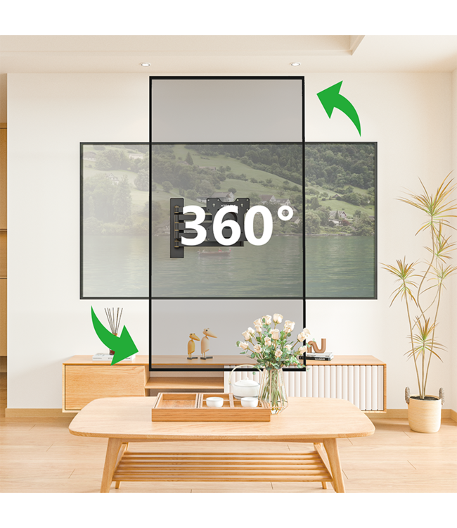 XTRARM Axis XL 110 cm Black TV Wall Bracket