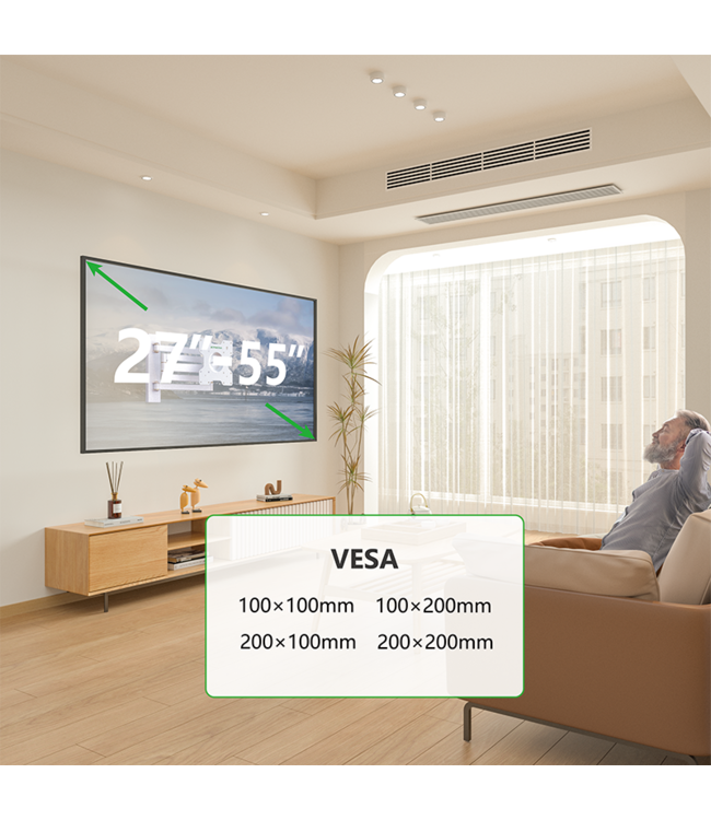 XTRARM XTRARM Axis 110 cm Rotate 200 wit tv beugel