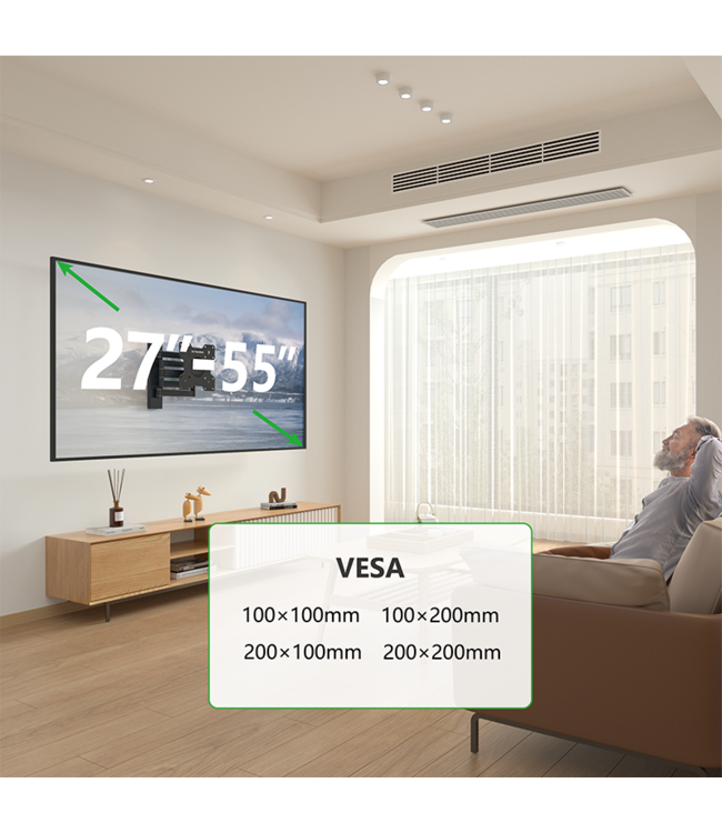 XTRARM XTRARM Axis 70 cm zwart TV Beugel