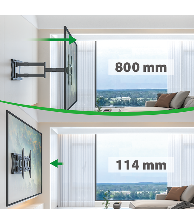 XTRARM Tantal 80 cm Flex 400 TV bracket Black