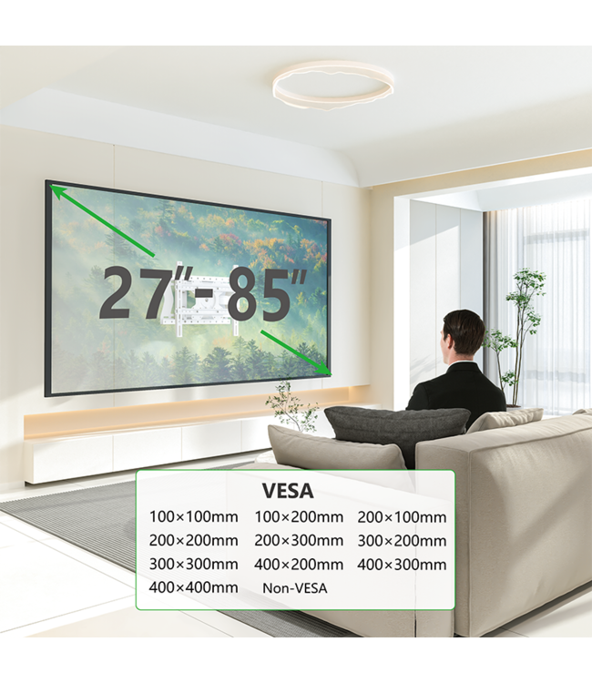 XTRARM Tantal 80 cm Flex 400 TV bracket White