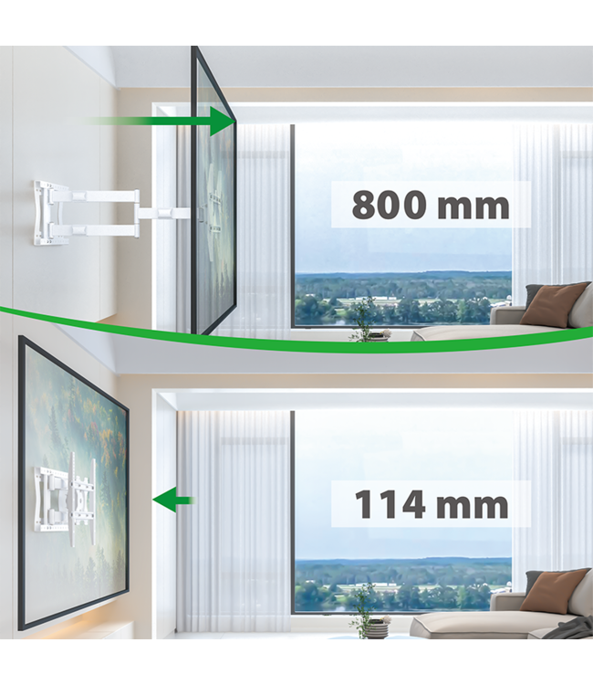 XTRARM Tantal 80 cm Flex 400 TV bracket White