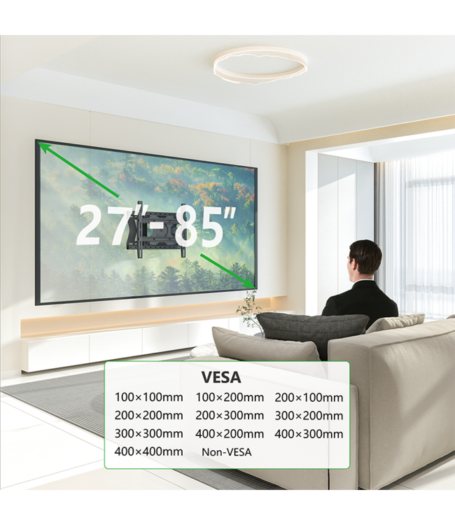 XTRARM Tantal 80 cm Fixed 400 TV bracket Black