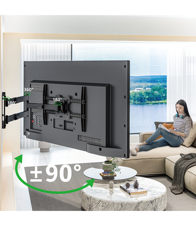 XTRARM Crius 100 cm Rotate 600 TV bracket Black