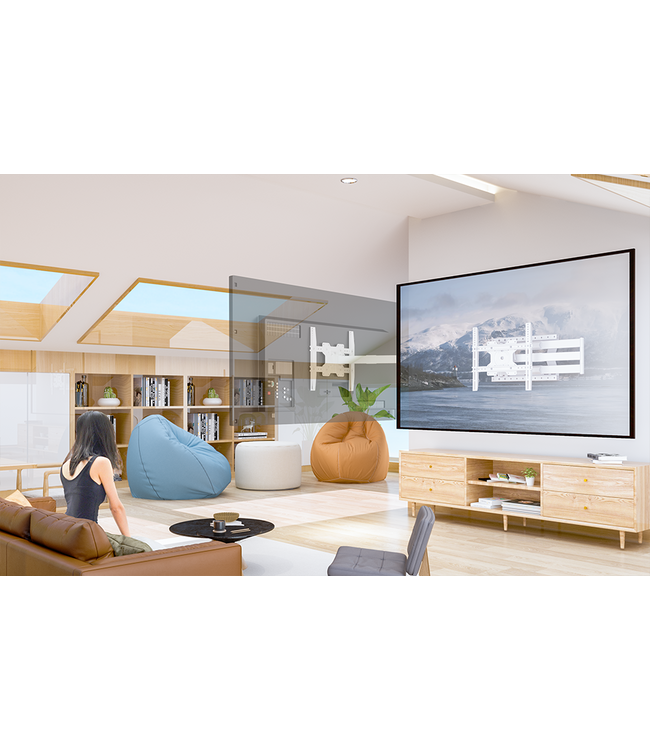 XTRARM XTRARM Ferrom 120 cm Rotate 400 TV beugel wit