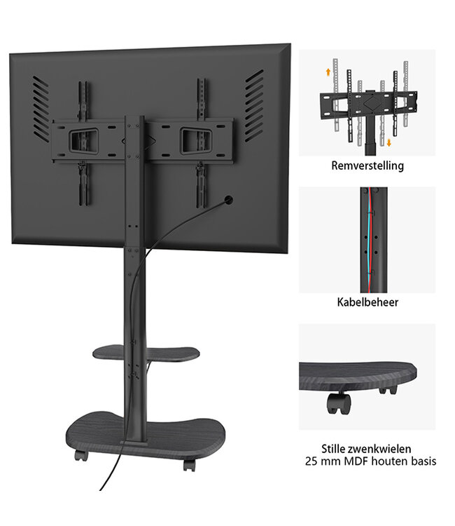 XTRARM TV standaard Stellar zwart