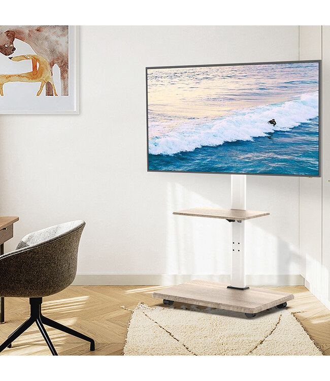 XTRARM TV standaard Delphos wit eiken