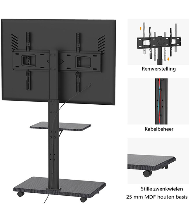 XTRARM TV standaard Delphos zwart