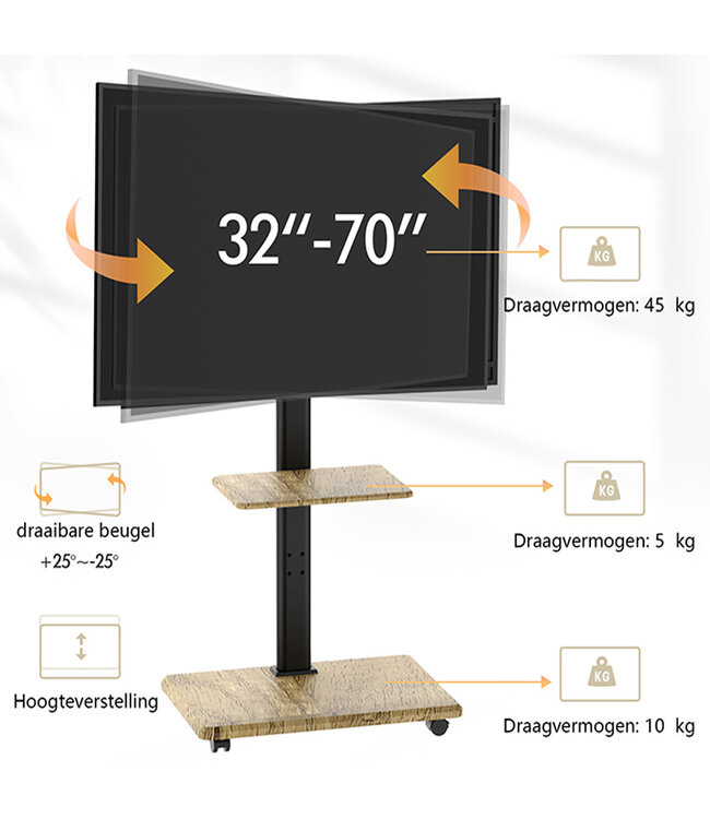 XTRARM TV stand Flora Black - Copy - Copy