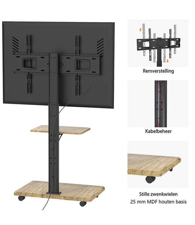 XTRARM TV stand Flora Black - Copy - Copy