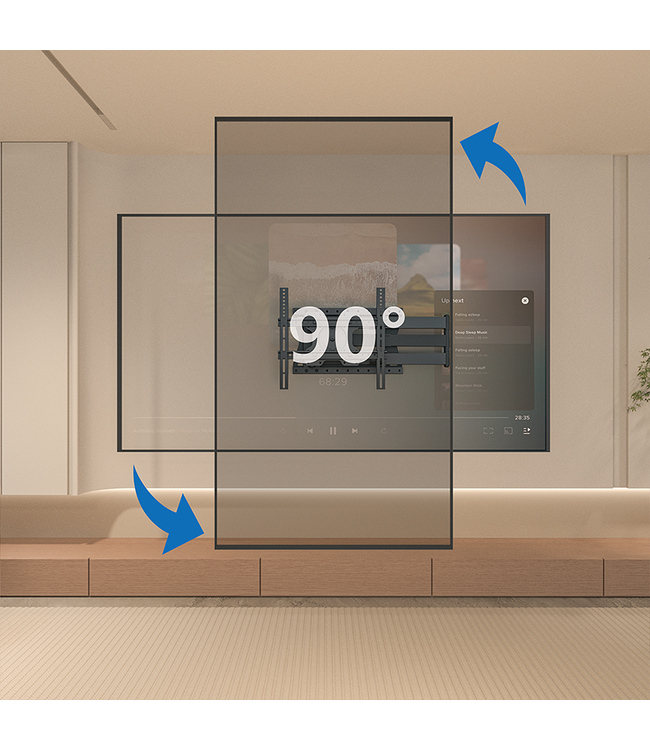 DQ Wall-Support Hercules Flex 2.0 VESA 400 120 cm TV beugel zwart