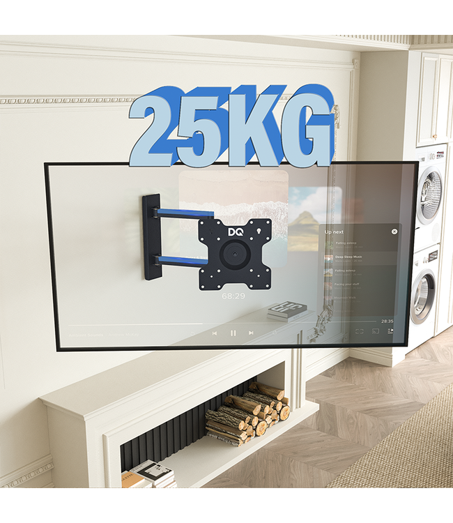 DQ Wall-Support Rotate XL 70 cm Draai- en Kantelbare TV Beugel zwart
