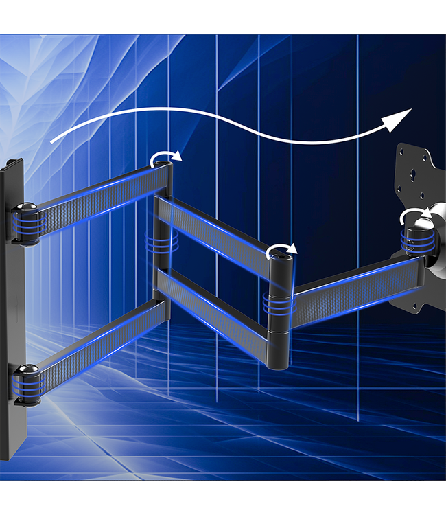 DQ Wall-Support Rotate XL 98,5 cm Black TV Wall Bracket