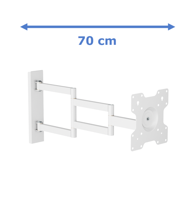 DQ Wall-Support DQ Rotate XL wit 70 cm TV Beugel