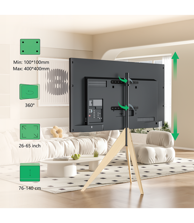 XTRARM Argo Tripod wooden floorstand
