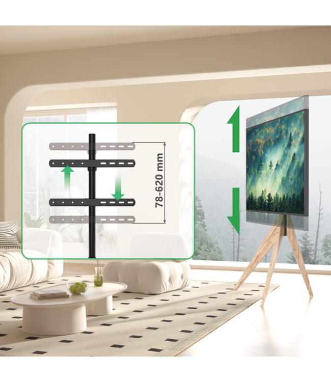 XTRARM Argo TV standaard vergrijsd eiken