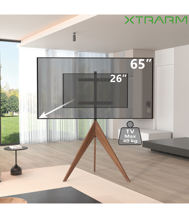 XTRARM Argo Tripod wooden floorstand grey - Copy