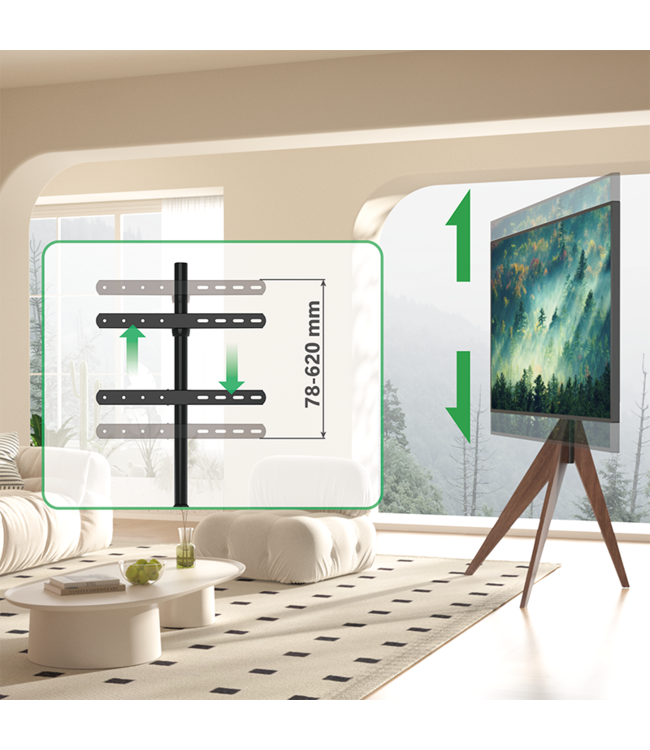 XTRARM Argo Tripod wooden floorstand grey - Copy