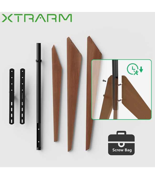 XTRARM Argo Tripod wooden floorstand grey - Copy