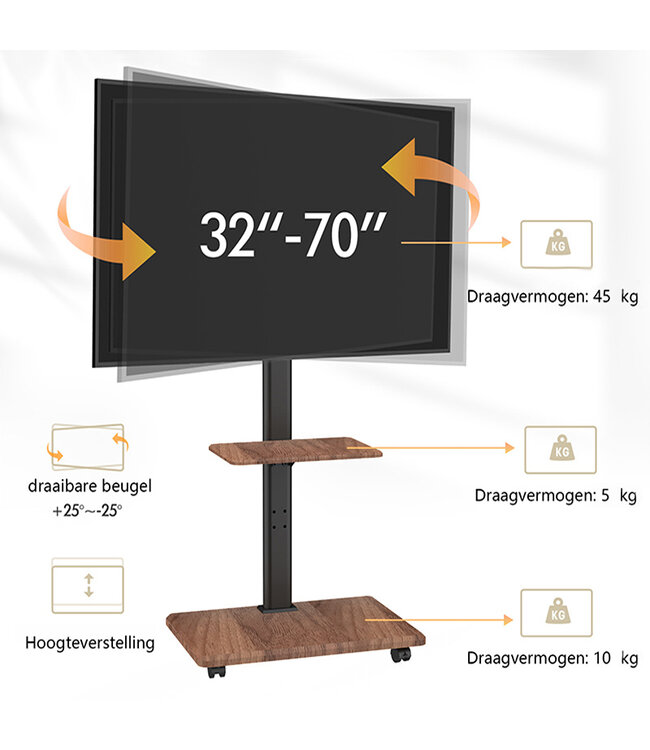 XTRARM TV stand Flora Black - Copy