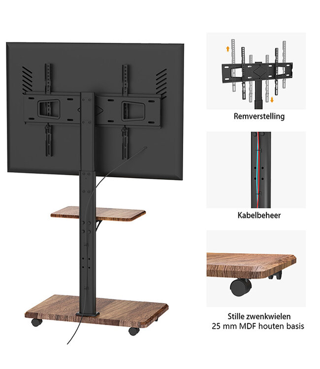 XTRARM TV standaard Delphos walnoot