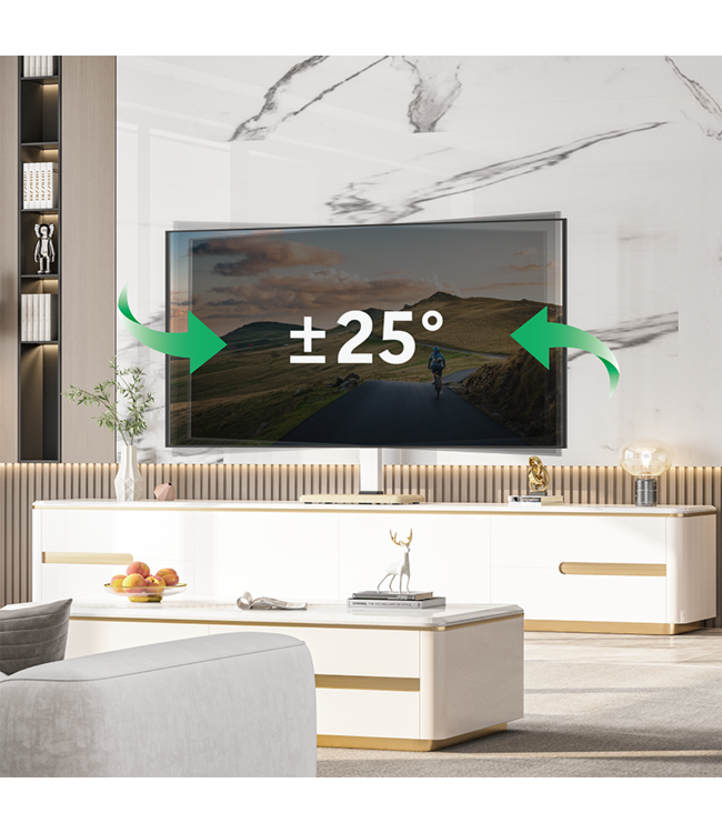 XTRARM XTR-TS1025 TV tafelstandaard wit eiken