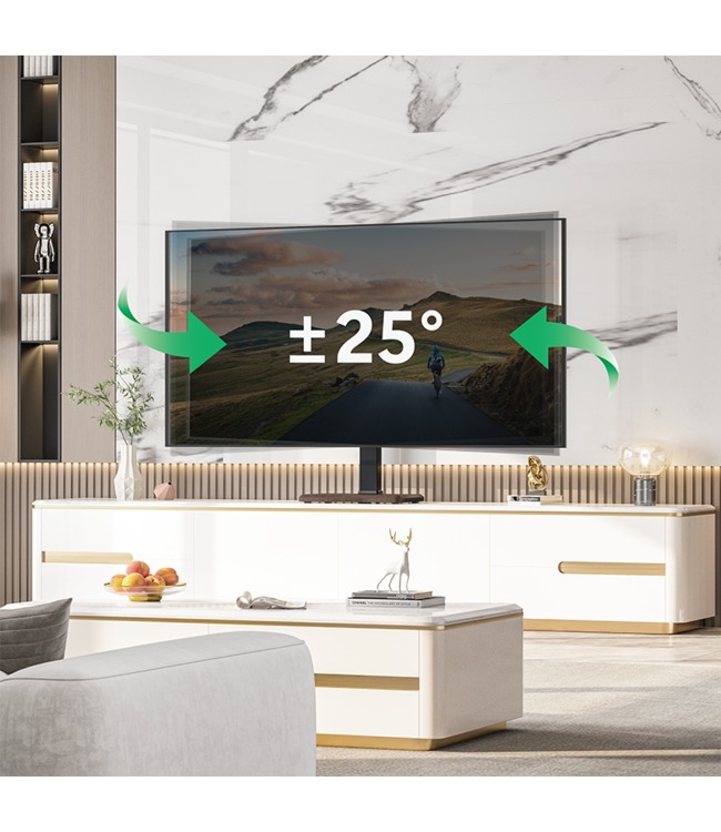 XTRARM XTR-TS1030 TV tafelstandaard zwart walnoot